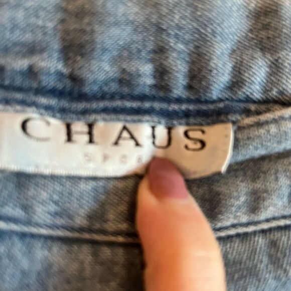 Vintage Chaus midi denim skirt button down - Picture 6 of 8